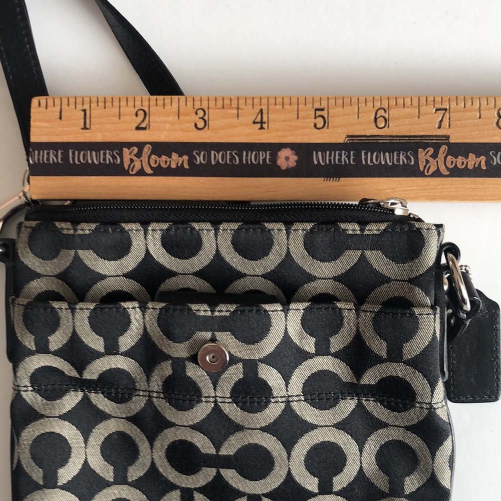 Coach black crossbody Kristin Signature Crossbody Black and Gray Fabric Coach - Picture 12 of 16